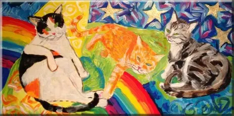Malerei mit Katze, Gemälde, Original, Kunst zum online kaufen im shop, Katzenbilder