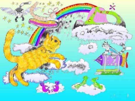 Illustration zum Katzenmärchen mit Kater Leo