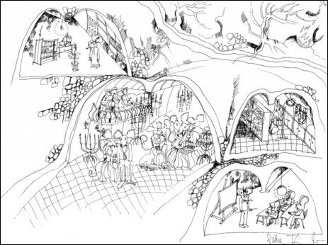 Eine Waldmaushöhle,  aus der Katz und Maus Geschichte